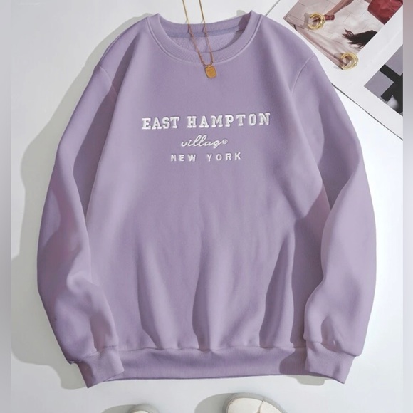 east hampton purple sweatshirt - Picture 3 of 3